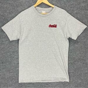 Fruit Of The Loom Coca Cola Embroidered T Shirt Men’s Large Gray Crew Neck Tee